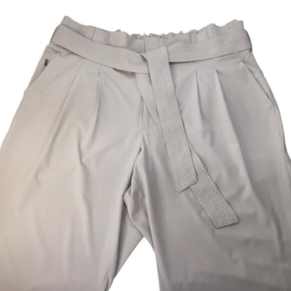 Athleta Skyline Pant II Pants Women's 18 Paperbag Waist Belted Beige High Rise - Picture 1 of 8